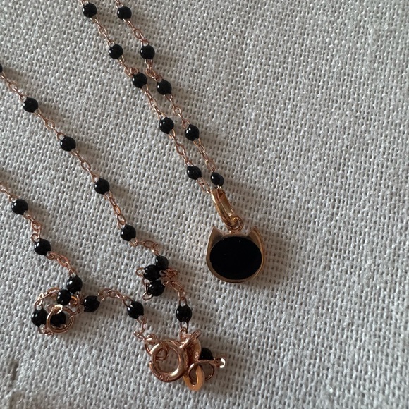 14k Rose Gold Gigi Clozeau Necklace and Cat Charm 😻 - Picture 6 of 9